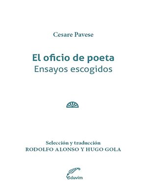 cover image of El oficio de poeta